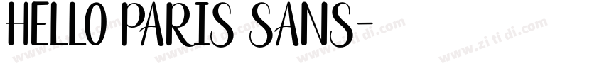hello paris sans字体转换